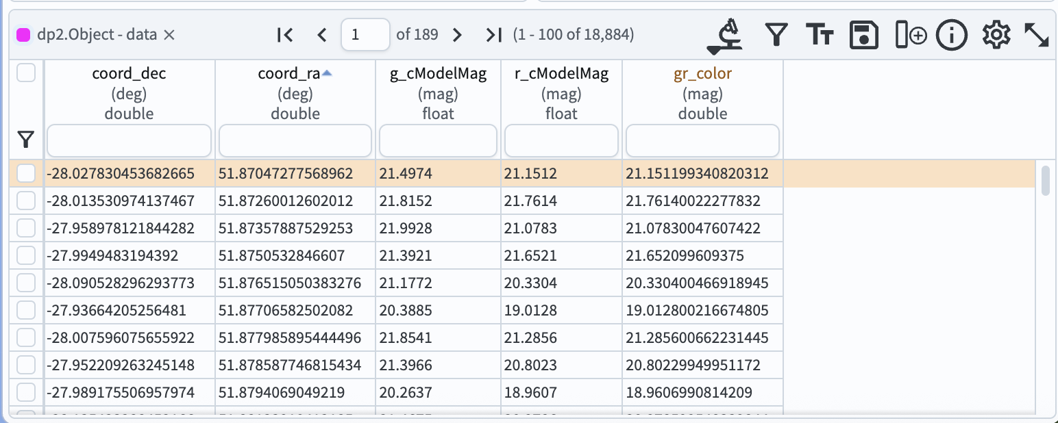 The results table with the newly added derived column.