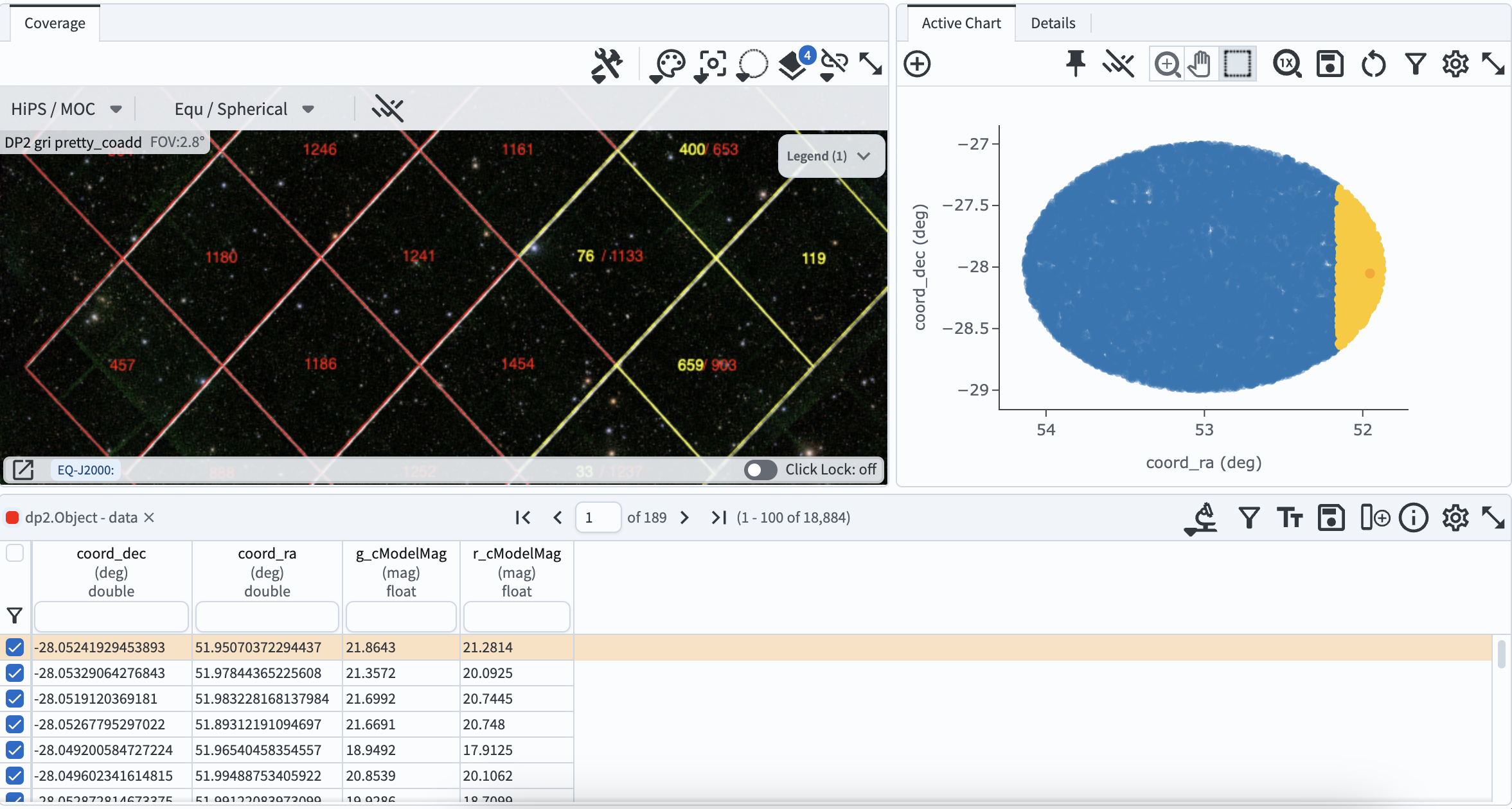 The full Portal Results tab with points selected in the active chart.